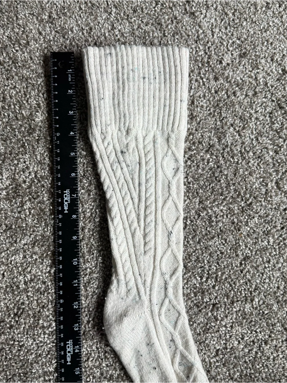 UGG Cable Knit Rain Boot Socks Cream Cuffed Cozy